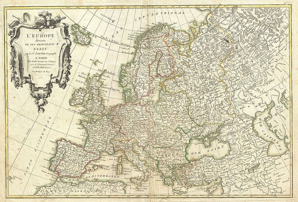 A historical map of Europe
